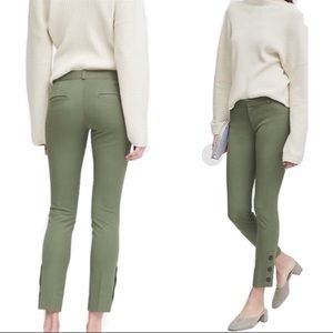 Banana Republic green Sloan button ankle pants Sz 8